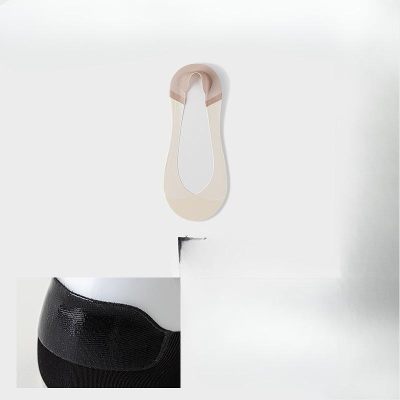Hidden-invisible Women's Socks - Summer Lightweight Cotton-bottom Sweat-absorbing Silicone Anti-slip Non-slip Short Socks
