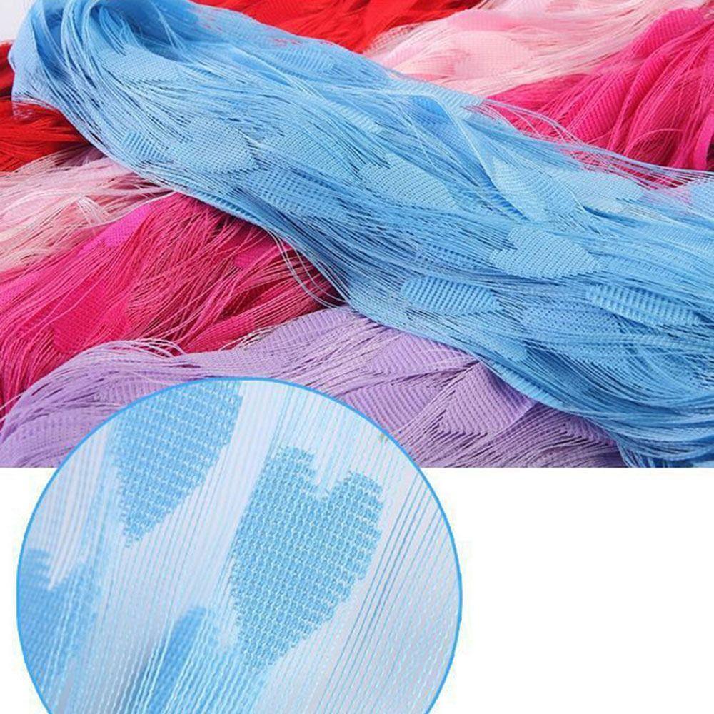 Simple 100x200cm Line Curtain Colorful Heart-shape Cord Curtain Tassel String Curtain Living Room Decoration