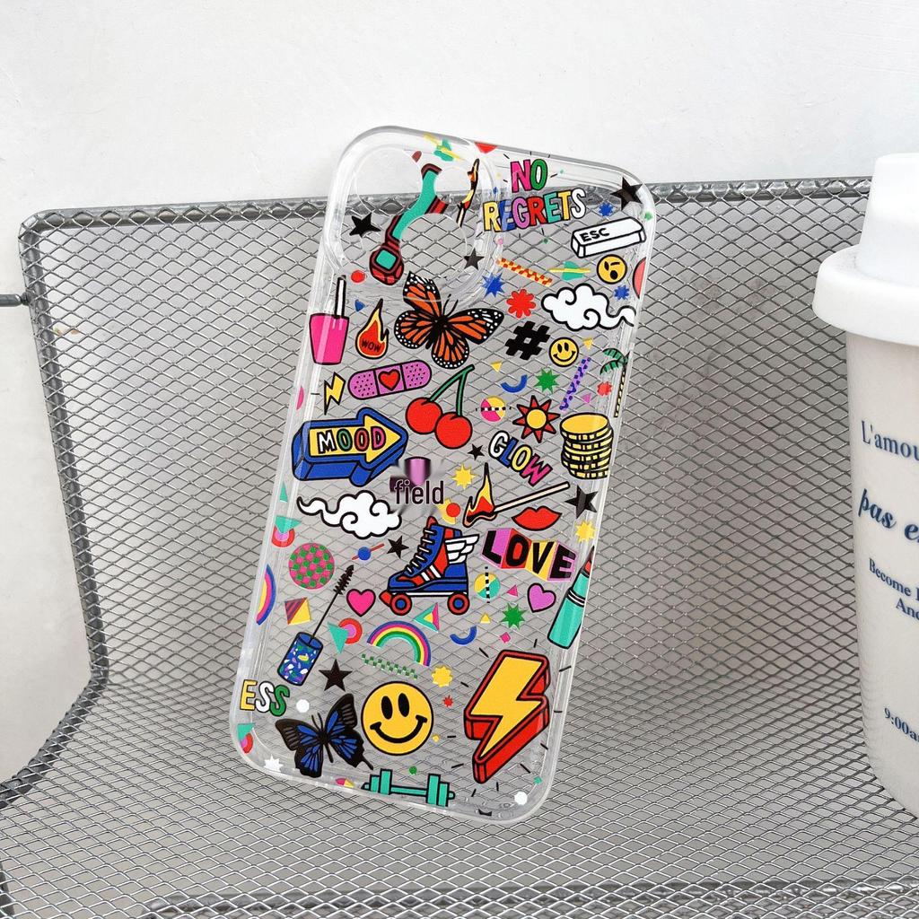 High-End 076 Rainbow Smile & 077 Toy Story Phone Cases for Apple 14/15