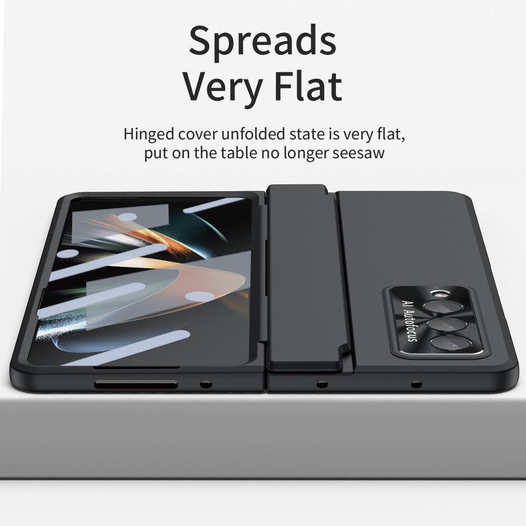 Bezprzewodowe etui ładujące do Samsung Galaxy Z Fold 4 3 5G Etui Odporne na upadki Płaski zawiasowy Pokrowiec z folii hartowanej do Galaxy Z Fold3 Fold4