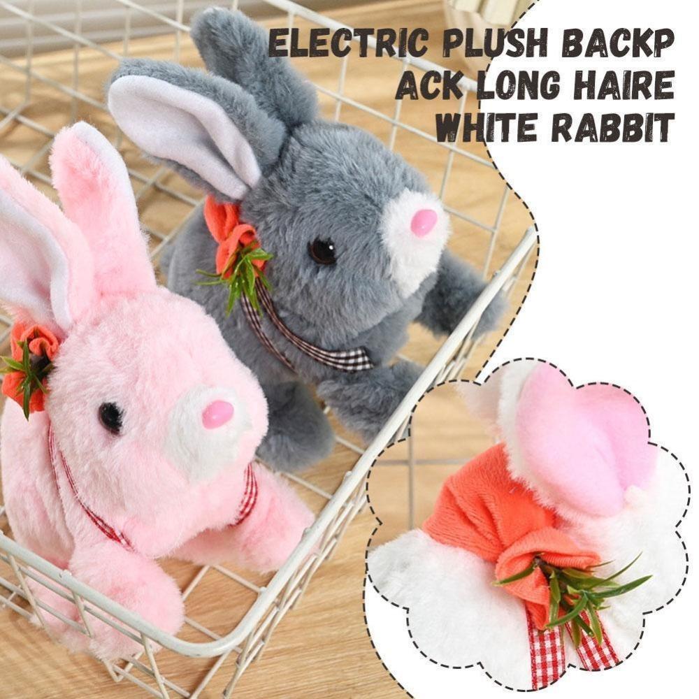 

Glow In Electric Plush Rabbit Toy With Sounds and Movements Simulation Electric Toy Gifts коричневий