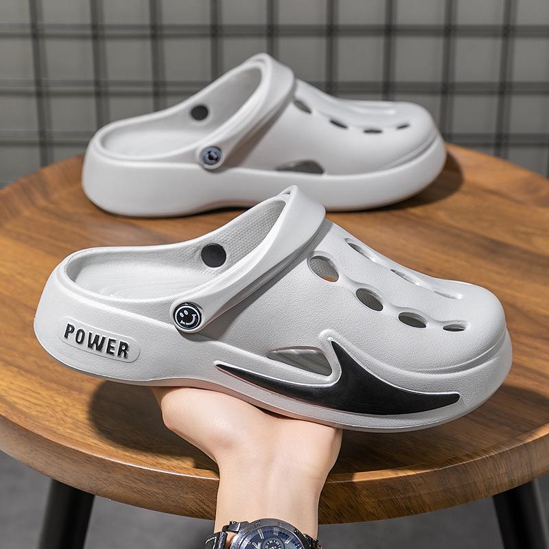 Męskie letnie outdoorowe buty sportowe plażowe z zakrytymi palcami i grubą podeszwą