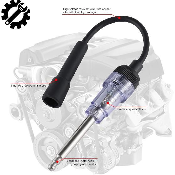 SINGARO Inline Spark Plug Tester, Plug-In Engine Ignition Tester, Car Exterior Accessories, Automobile, Lawn Mower,Engine Verification-Armature
