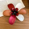 Multi Floral Petal Acrylic Flower Brooch Vintage Colors Clothes Pin  Clothes Accessories
