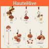 Mushroom Pulling Theme Doll Massage Hammer Wallet Plush Keychain Pendant Bag