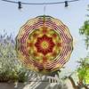 10 Inch Hanging Wind Spinner Mandala Design 360 Rotating Hook Artistic Outdoor Wind Chime for Balcony Garden Decor Spring Summer Gift