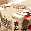 Weihnachts-Tischläufer im Vintage-Stil Retro Weihnachtsmann Tischdecke Weihnachtsdekorationen für Zuhause 2026 Navidad Noel Geschenk Neujahr 2026