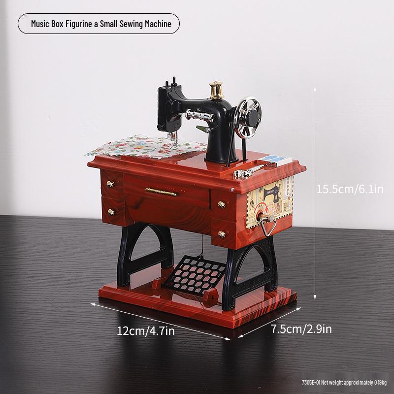 Creative Retro Wind-up Music Box for Home & Shop Decor, Photography Props