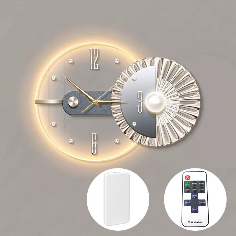 Led Decorative Wall Clock Modern Luminous Wall Watch Silent Luxury Aesthetic Clocks Minimalist Large Elegant Living Room Watches