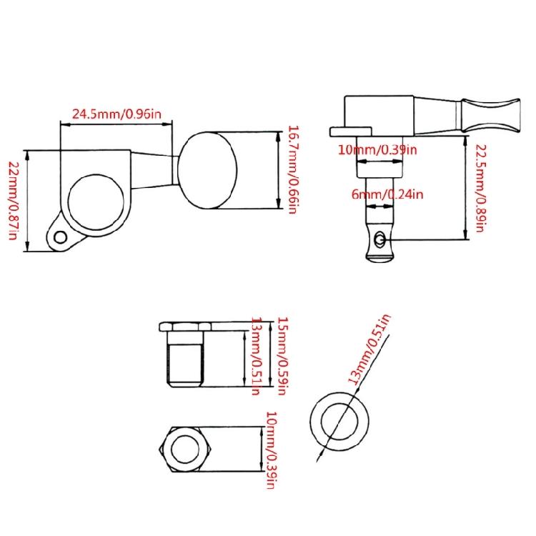 Klucze do gitary Prawe Lewe Stroik do gitary 1:14 Stosunek Klucze Stroikowe do Gitary Kołki