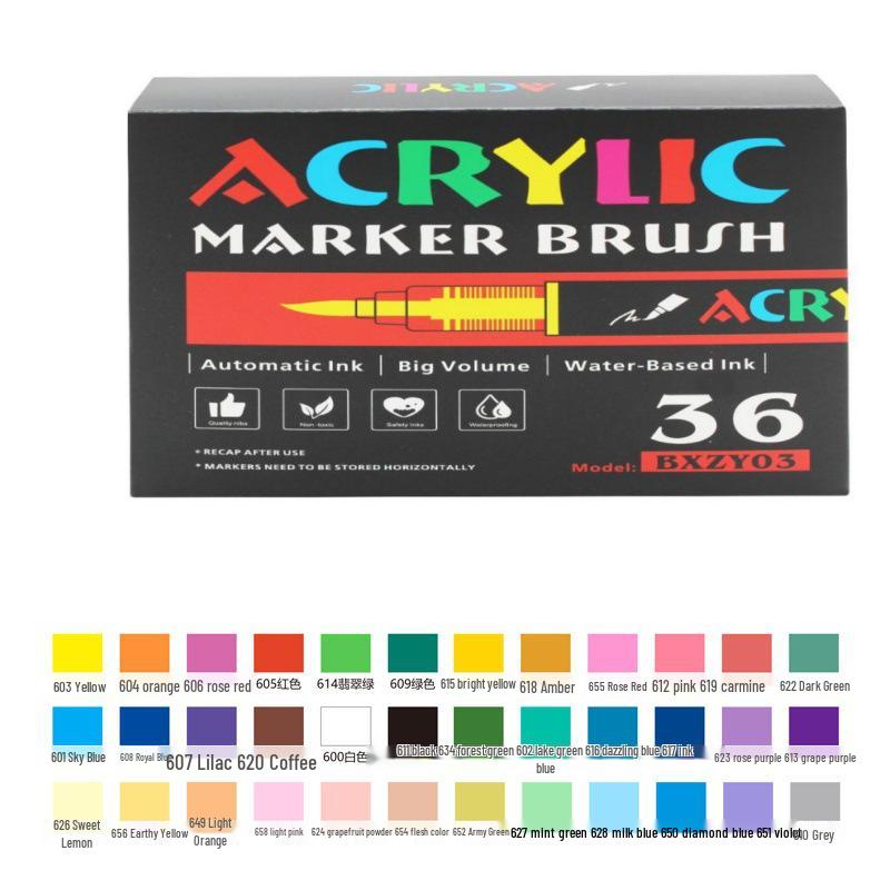 Direkt-Tinten-Acrylmarker Pinselstift mit weicher Spitze, Große Kapazität, Übermalbar, Nicht unter Druck.