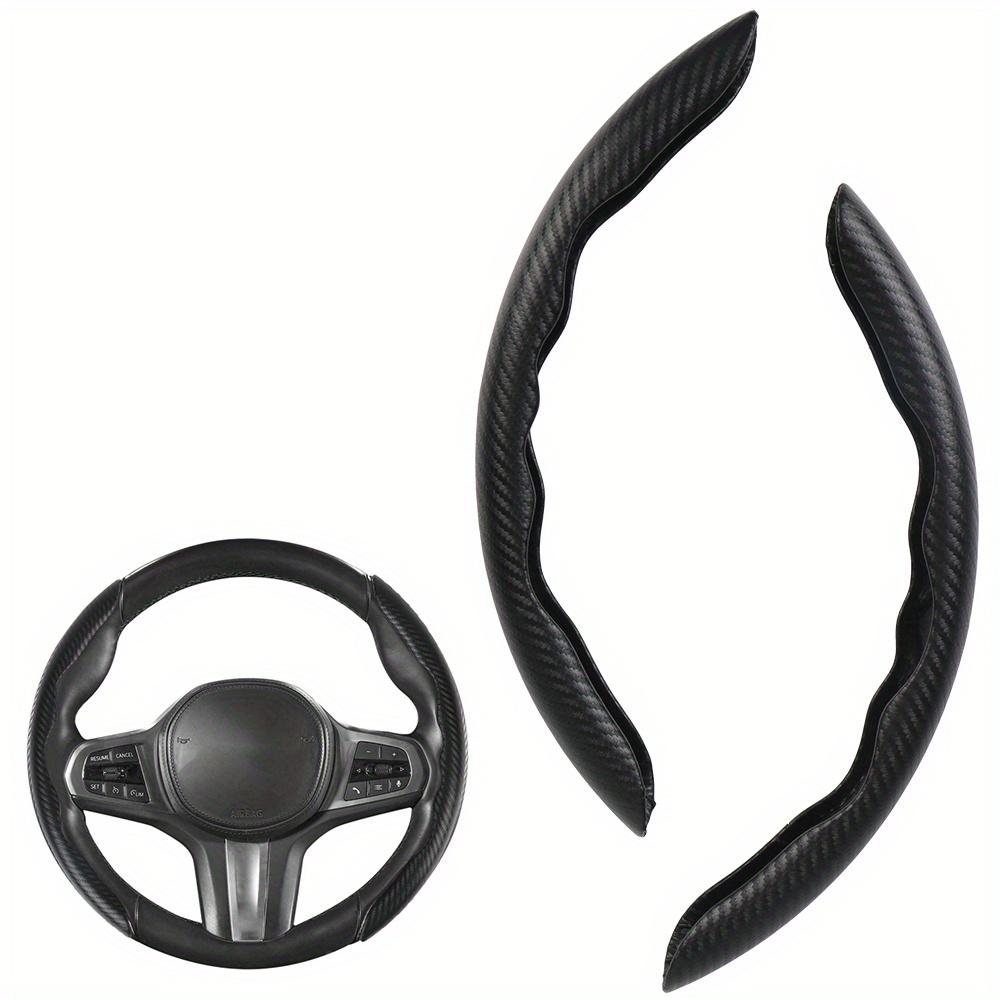1 Pair Car Steering Wheel Covers Booster Micro Fiber Leather Auto Interior Decorative Accessories Universal Carbon Fiber Looking