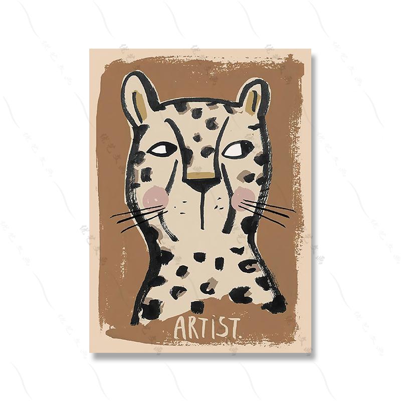 Funny Animal Rabbit Dove Cartoon Wall Art Canvas Painting Nordic Retro Nursery Decorate Poster Print Picture Kid Room Home Decor