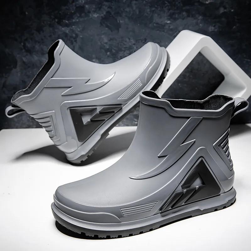 Fashion Couple rain boots outdoor non-slip fashion short rain boots non-slip work shoes garden rain boots men's fishing shoes