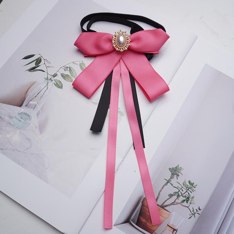 Korean Style Womens Bow Tie With Water Diamond Embellishments For Office Casuals