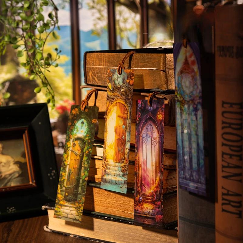 5 Pcs Transparent PVC Bookmark Stationery Reading Accessory Decorative Reading Mark Student Office Supplies