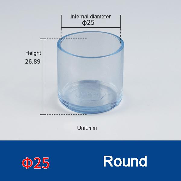Transparent Thickened Table Foot Mat, Protective Cover, Non-slip, Wear-resistant, Furniture, Chair Noise, 4 Pcs Set Foot Cover