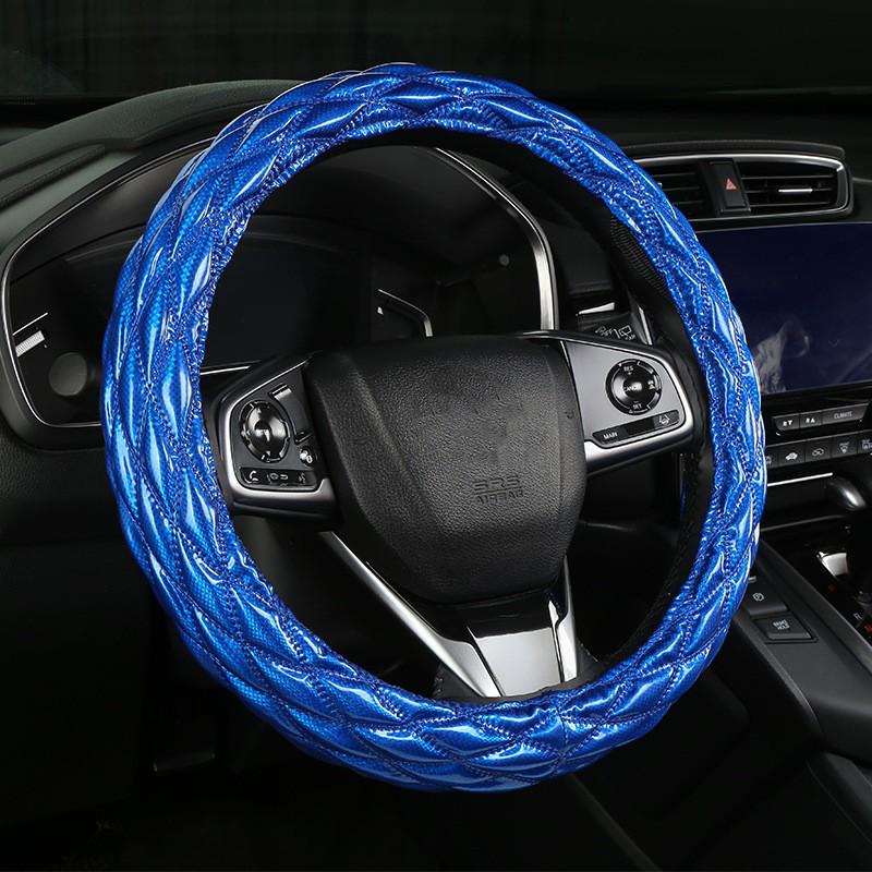 Вышитая кожаная накидка на руль автомобиля - Универсальная, для всех сезонов 42 cm
