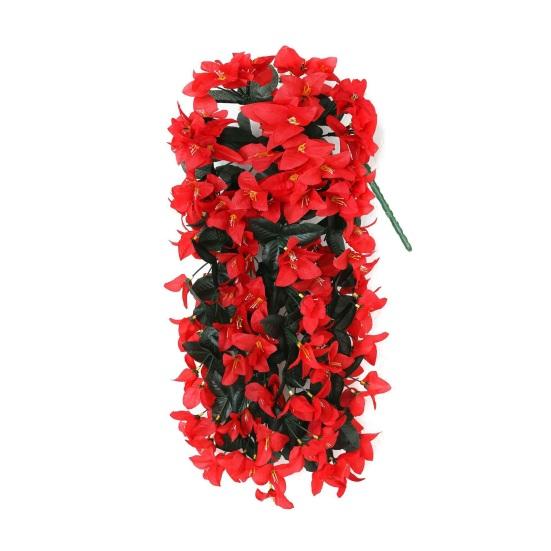 Artificial Bougainvillea Flower Faux Hanging Bougainvillea for Outside Long Trailing Vines Fake Flower for Door Porch Planter Urn Patio Balcony Decor