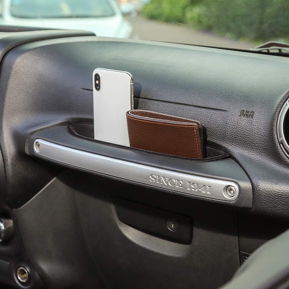 Savadicar GrabTray Passenger Storage Tray Organizer Grab Handle Accessory Box For 2011-2018 Jeep Wrangler JK JKU 2/4 Door, Interior Accessories,