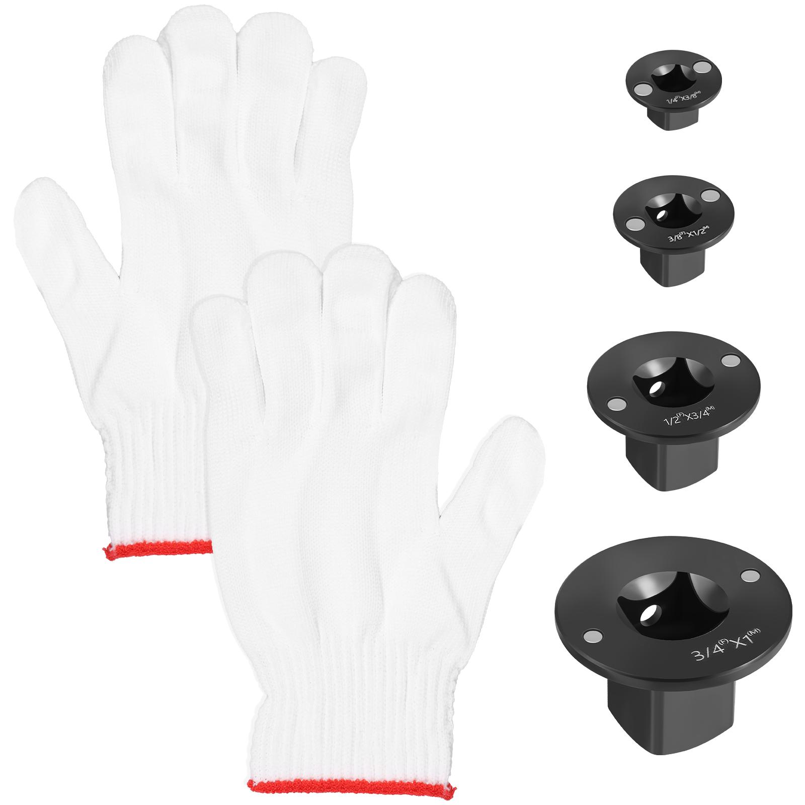 

Low Profile Socket Adapter Set 1/4 to 3/8 , 3/8 to 1/2 , 1/2 to 3/4 , 3/4 to 1 Drive Ratchet Adapter Set with Work Gloves