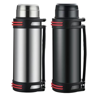 Vaso térmico de 1500/2500 ml, 100 % a prueba de fugas, 100 % aislante, gran capacidad, acero inoxidable, con asa y correa para el hombro, para viajes, pesca y trabajo