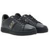 Emporio Armani EA7 Leather Round Toe Lace-Up Low-Top Sneakers Unisex sneakers Black 7X000332AF10848MZ177