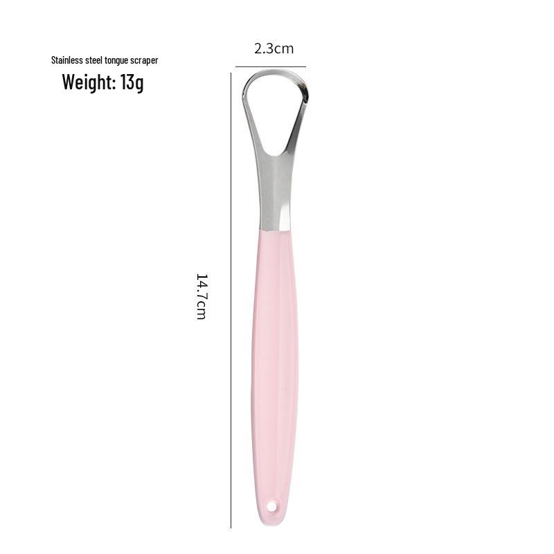 Stainless Steel Tongue Scraper - Removes Coating and Dirt for Adult Oral Hygiene