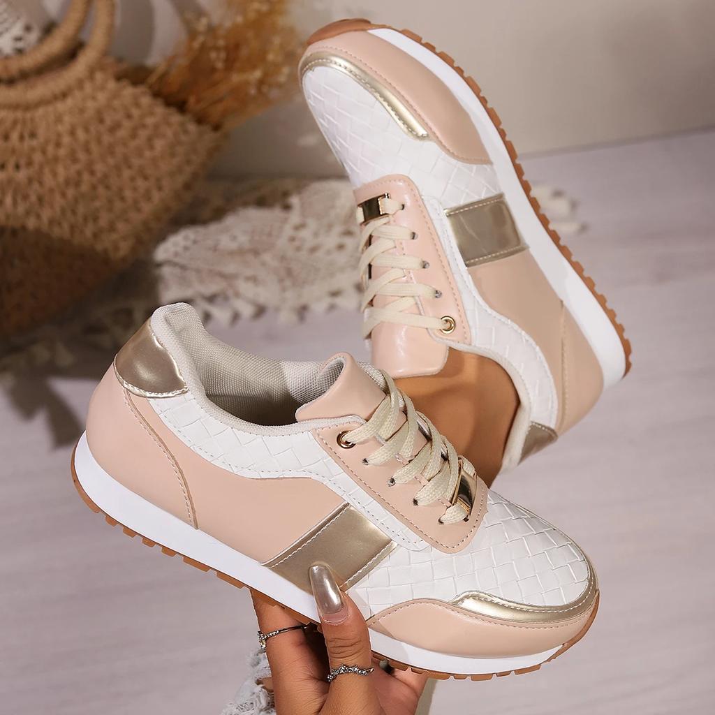 Women Sneakers Fashion Comfortable Casual Lace-Up Sneakers Women Spring Autumn Walking Running Shoes for Women Zapatos De Mujer