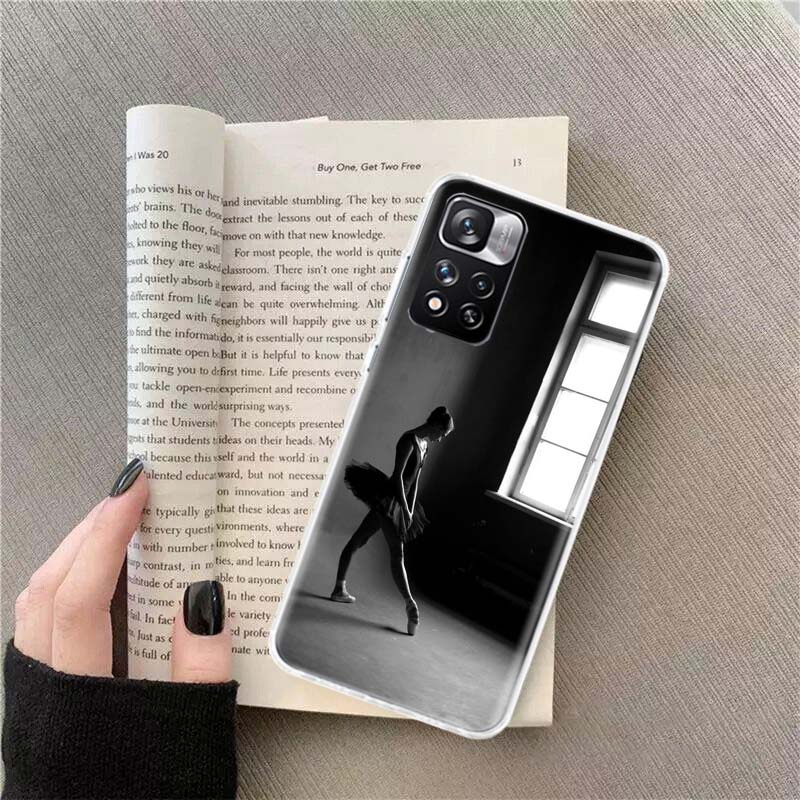 Ballerina Ballett Tanz Mädchen Handyhülle Für Redmi Note 13 12 Pro Plus 14 15 Pro 5G 11 11T 11E 11S 10 Pro 10S 9 9S Hülle Handy Klar