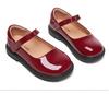 Sofort lieferbar Kinder Prinzessin Lederschuhe - Frühling/Herbst 2025, Schwarze Grundschul Auftrittsschuhe, Weiches Leder und Sohle.