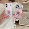Pink Strawberry Bear Headset & iPhone 17/16 Pro Max/15 Pro Case