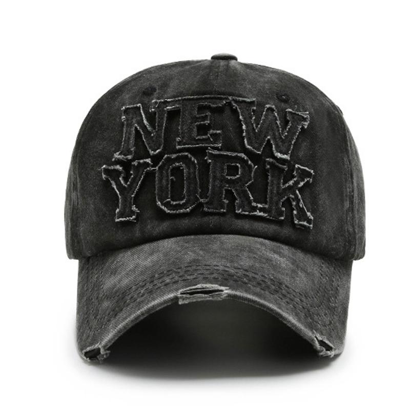 Baseball Hat Korean Y2K Girl Peaked Cap Hip Hop Holes Letter Duck Tongue Cap Women Long Brim Visors Cotton Casual Bonnet