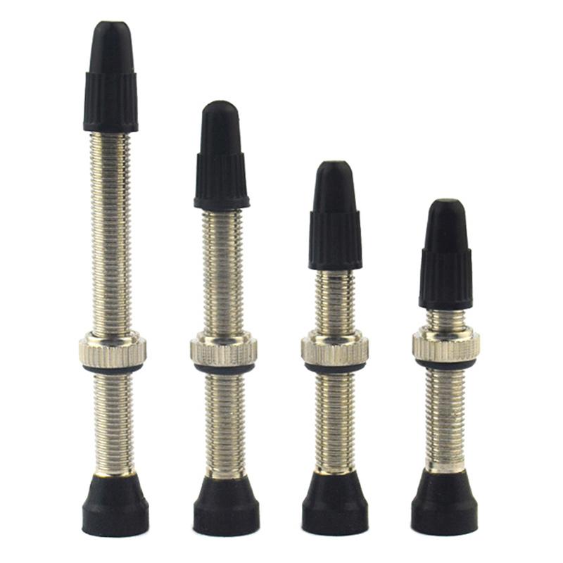 2Pcs 40/60Mm Brass  Alloy Stem Bicycle F/V Presta Tubeless Tire Valve Road Bike