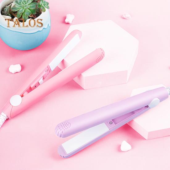 Mini Dual Purpose Curling Iron 2-In-1 Curling Wand Flat Iron Hair Straightener Curler Fast Heating Portable Travel Women Short Long Hair Styling