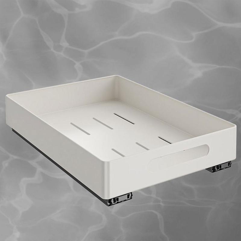 Extendable Drawer Easy To Install Sliding Storage Rack No Drilling Condiment Shelf Storage Shelves for Kitchen Cabinet