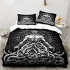 Baphomet Satan Demon Evil Duvet Cover Set Horror Evil Monster Bedding Set Full King Size Comforter Cover Christmas Navidad Gift