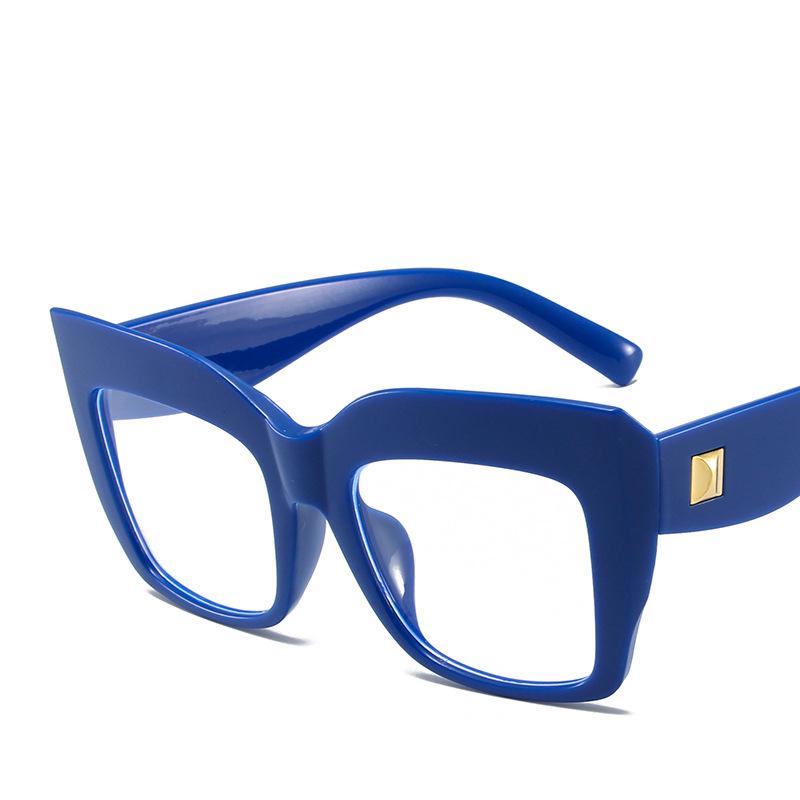 Occhiali da Donna Anti Luce Blu Moda Personalità Retro Montatura Quadrata Grande Occhiali Semplici Studente Quotidiano Pendolarismo Occhiali da Street Style Occhiali
