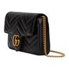 Gucci GG Marmont Gold Vintage Double G Logo Card Holder Leather Two In One Shoulder Crossbody Mini Bag Women Bags 751526-AACCE-1061