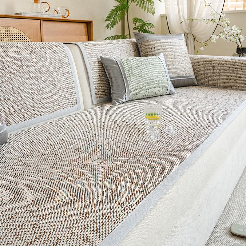 

Летний ротанговый коврик Прохладная подушка для дивана Летний ледяной ротанг Нескользящая подушка для сиденья в ряд Ткань-полотенце для чехла на диван Новая модель 70*70cm