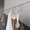 Stainless Steel Frameless Free Punching Double S-shaped Hook Robe Hooks Storage Hanger Shower Hook
