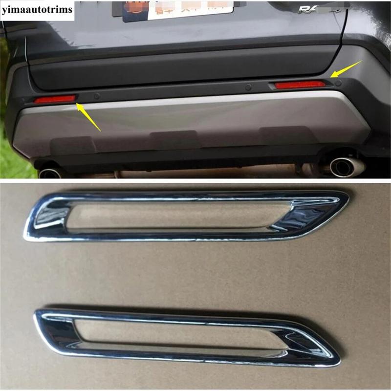 Car Rear Bumper Fog Light Lamp Frame Decoration Cover Trim For TOYOTA RAV4 RAV 4 XA50  - 2024 ABS Accessories Exterior Kit