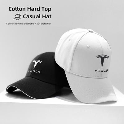 For Tesla Car Emblem Embroidery Snapback Baseball Cap Spring And Autumn Outdoor Adjustable Auto Logo Casual Hats Sunscreen Hat