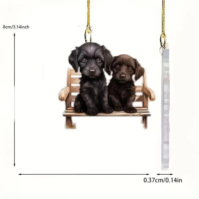 

Whimsical Dog Acrylic Car Charm Playful Cartoon Design Perfect For Decoration Vehicle