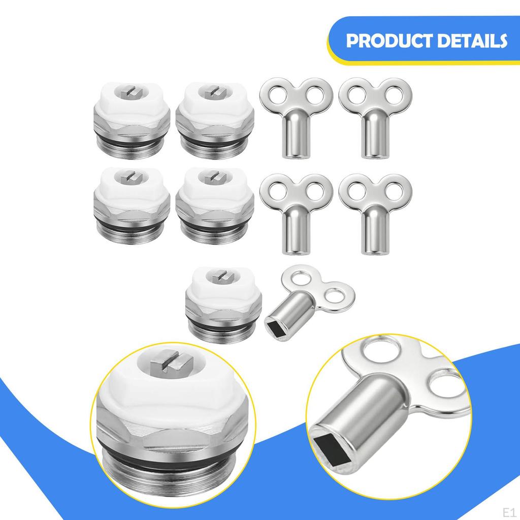 5 Stück Kühler Entlüftungsventile Entlüftungsstopfen Doppellochdesign Hohe Festigkeit