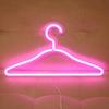 Modern Illuminated Garment Hanger Plastic Construction Clothes Organizer Laundry Hanger with Soft Lighting Effect