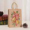 Christmas Santa Claus Snowflake Kraft Paper Handbag Marry Christmas Party Decor For Home