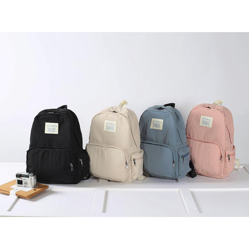 Schoolbag1011 new high school college students simple Mori solid color versatile backpack fashion casual candy color light out