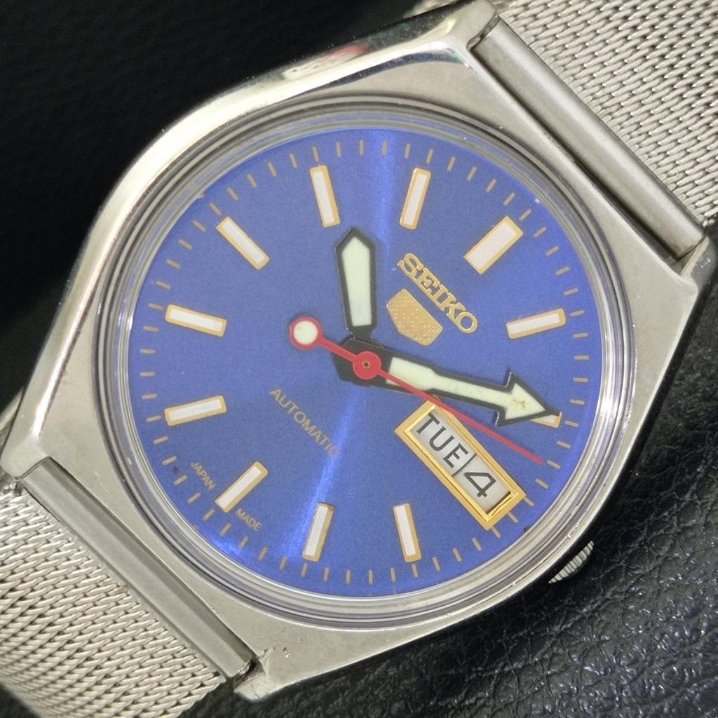 

ЯПОНИЯ ВИНТАЖ SEIKO 5 АВТОМАТИЧЕСКИЕ 6309A МУЖСКИЕ ЧАСЫ С ЦИФЕРБЛАТОМ СИНЕГО ЦВЕТА a701413-5 R206b-a701413