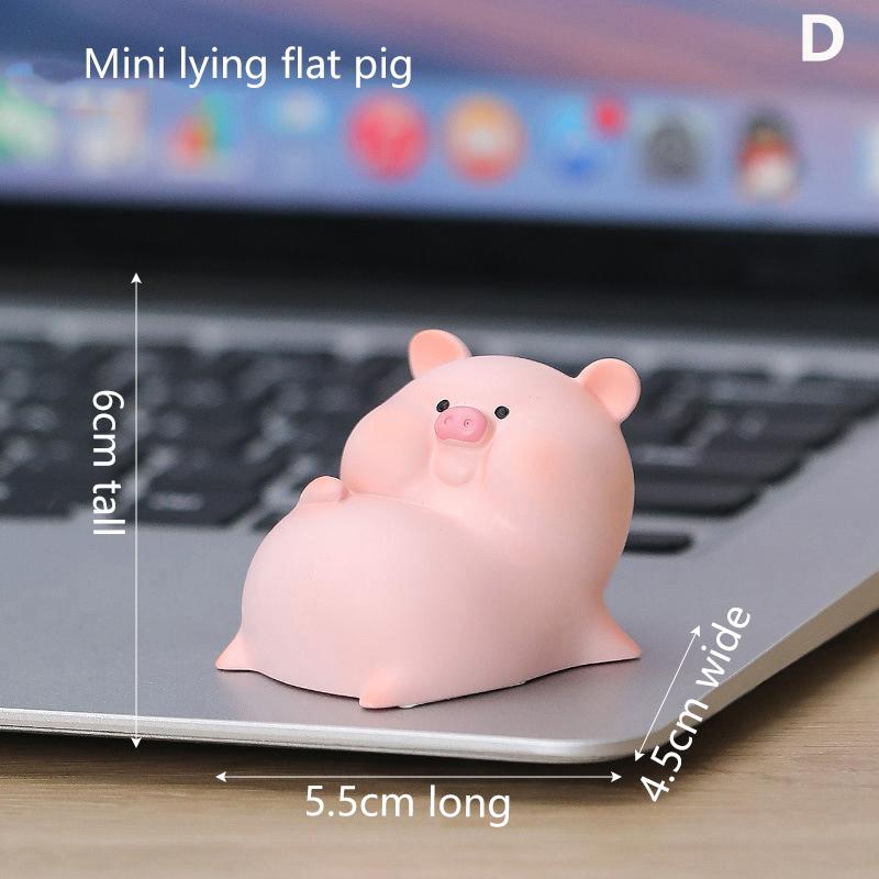 Kawaii Pig Resin Diy Home Decoration Figurines Dollhouse Moss Landscape Fairy Garden Miniatures Room Decor